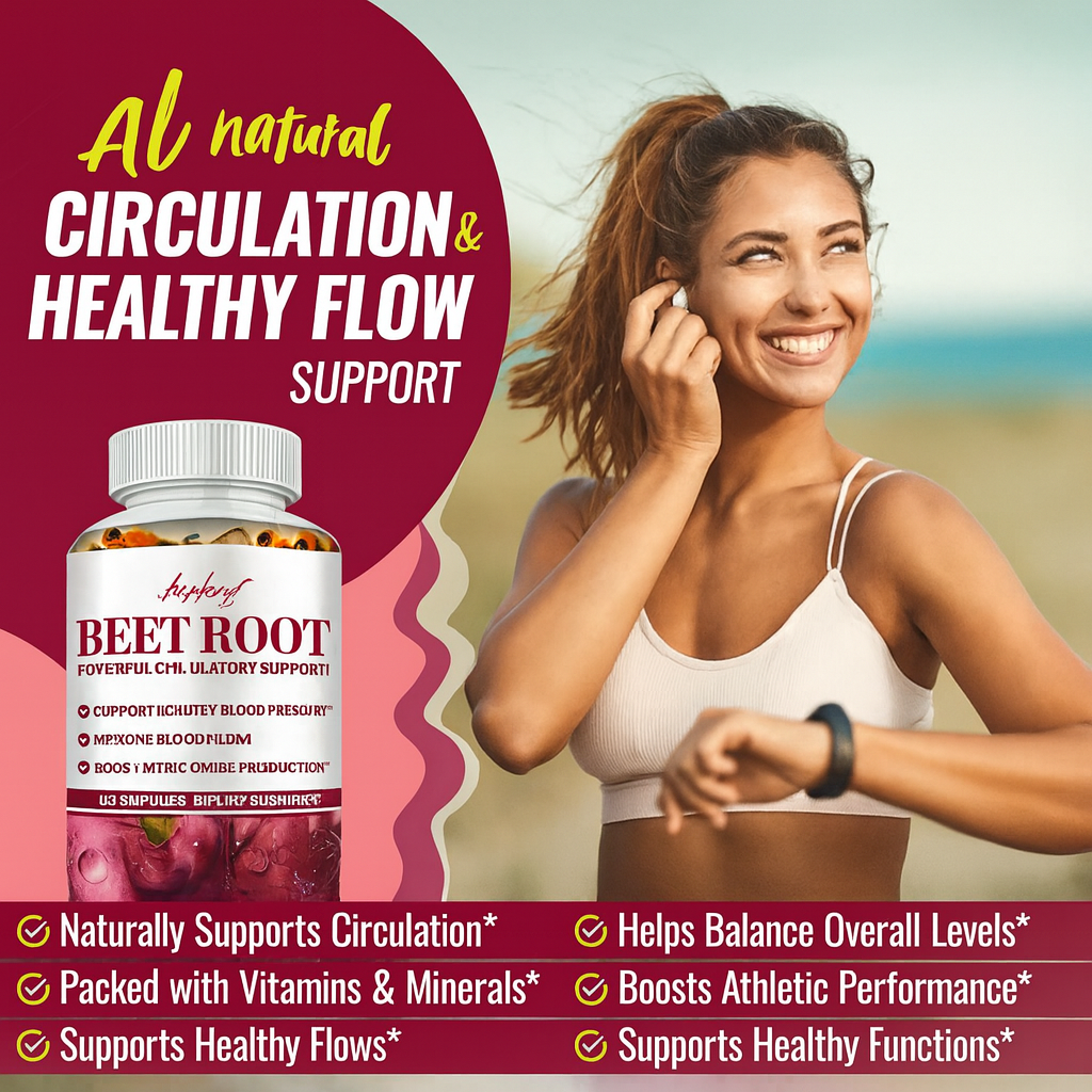 Beet Root Supplement | Support Blood Pressure, Heart Health & Improves Circulation
