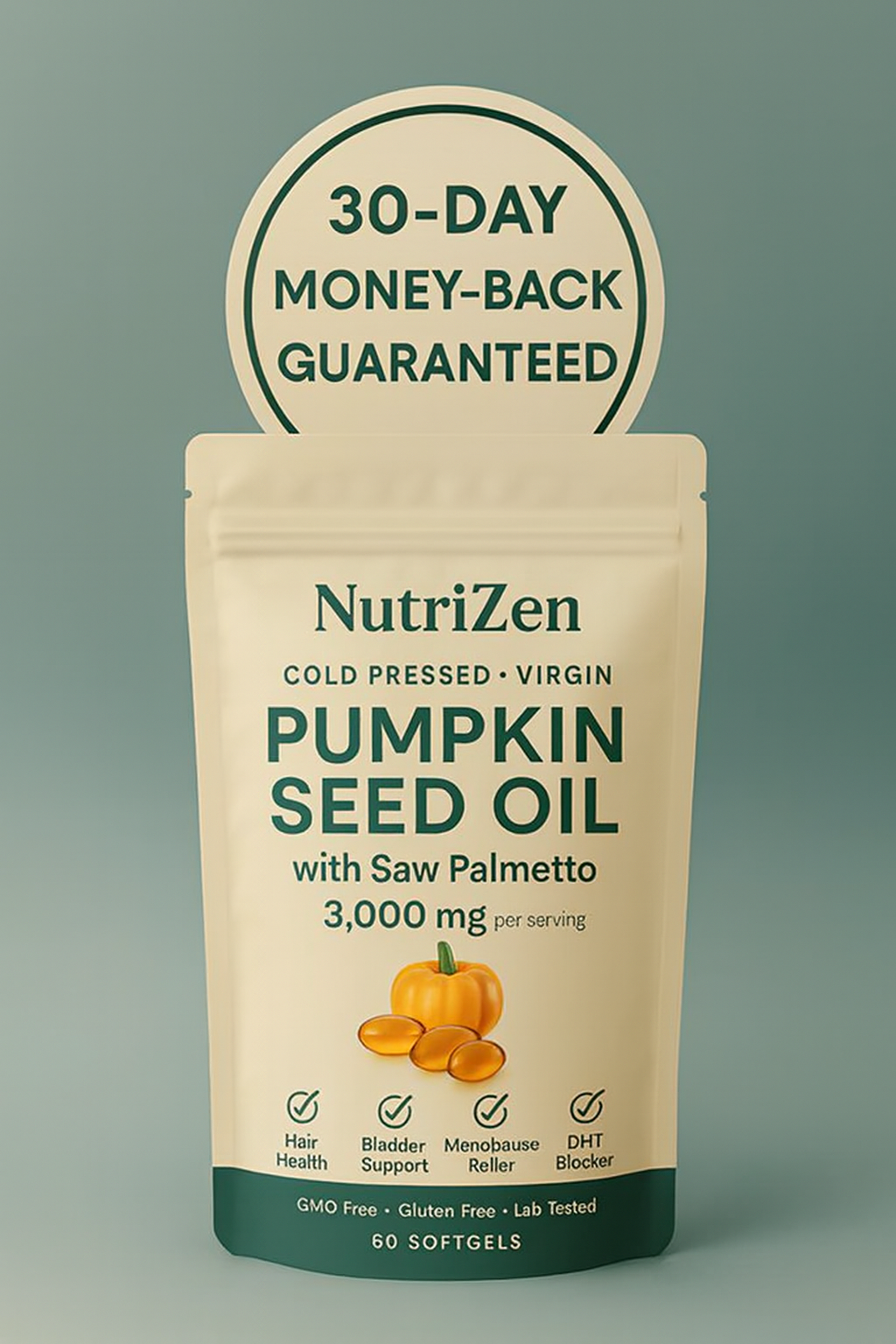 NutriZen Pumpkin Seed Oil Softgels