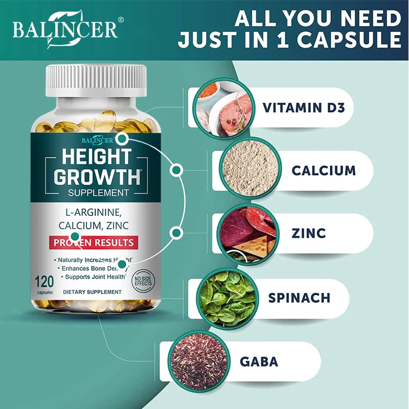Height+ Supplement | Calcium, Vitamin D3