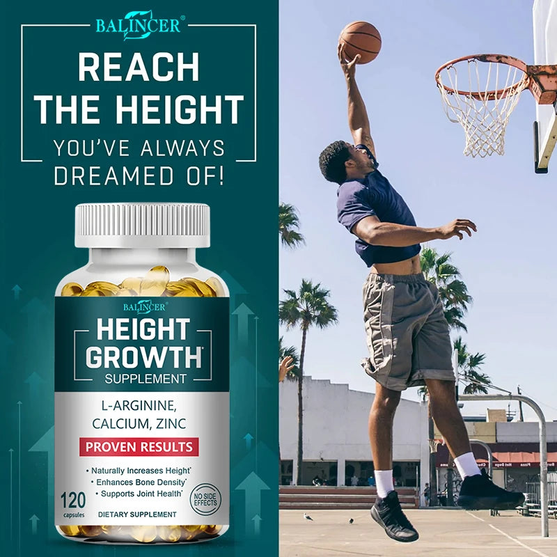 Height+ Supplement | Calcium, Vitamin D3