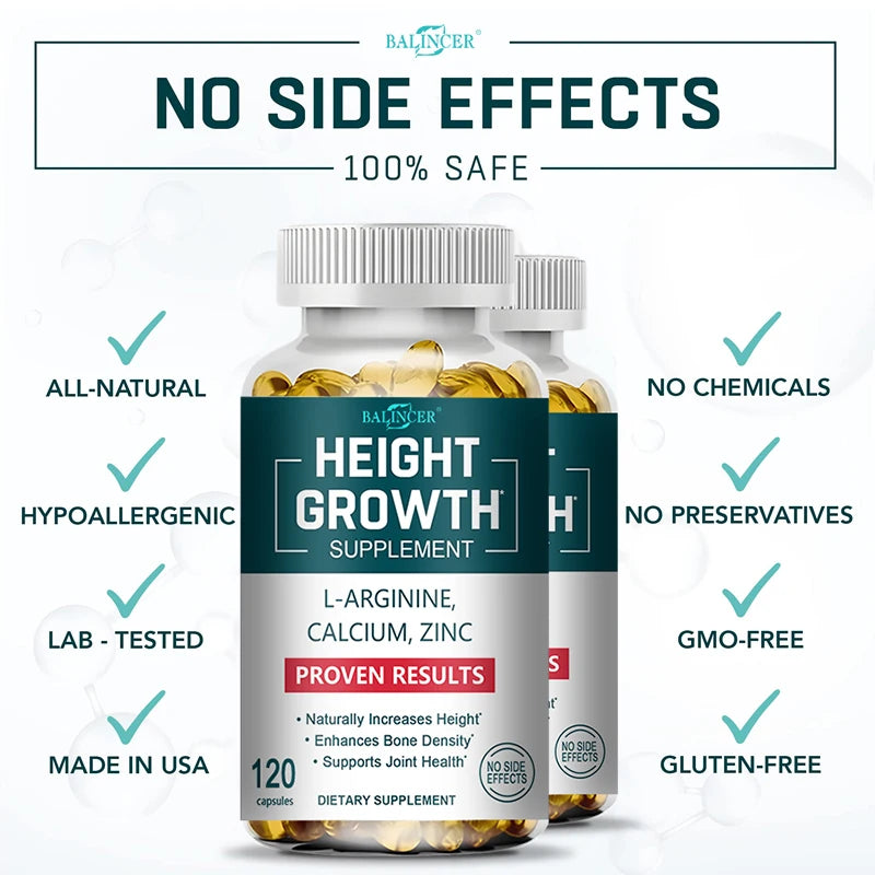 Height+ Supplement | Calcium, Vitamin D3