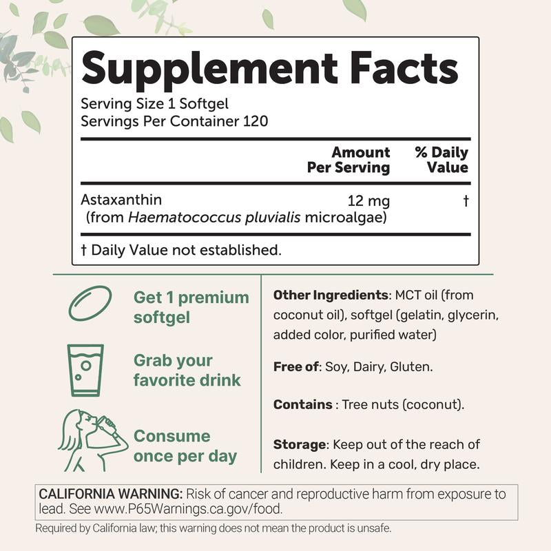 Micro Ingredients Astaxanthin®  | Natural Tanning, Fresh Microalgae Source