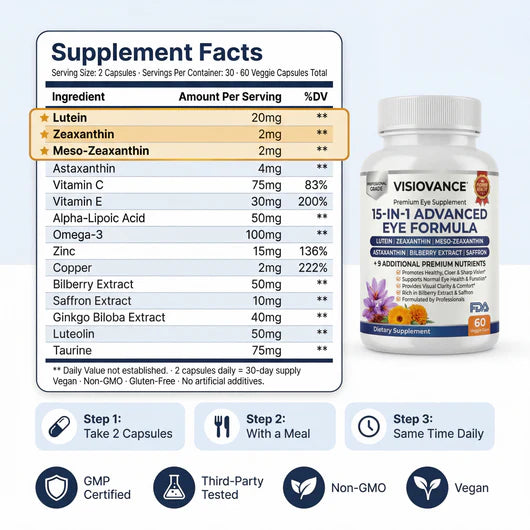 VisioVance™ 15-in-1 Advanced Eye Formula