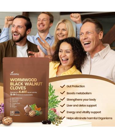 Wormwood Black Walnut Cloves | 18 in 1 Herbal Ingredients