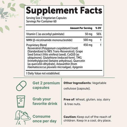 Micro Ingredients NMN Complex® | 10-1 Complex, Zero Filler, Pure NMN