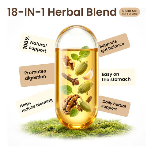 Wormwood Black Walnut Cloves | 18 in 1 Herbal Ingredients