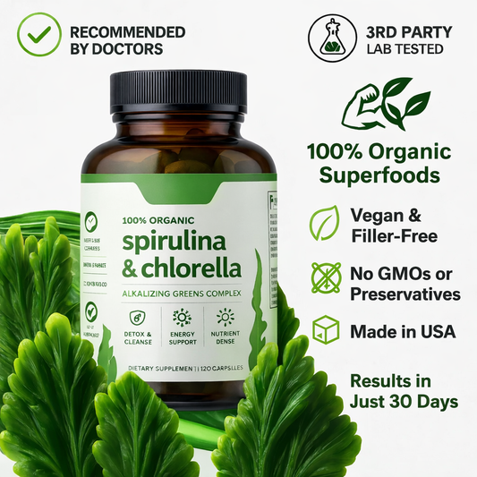 Spirulina Chlorella | Natural Glucose Control, Detox and Antioxidant