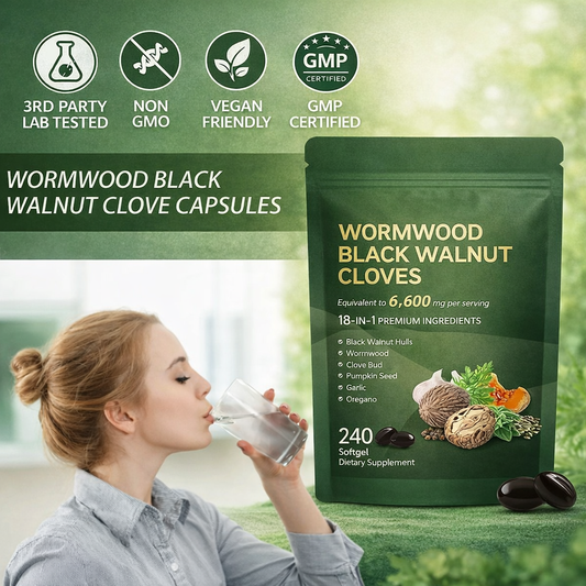 Wormwood Black Walnut Cloves | 18 in 1 Herbal Ingredients