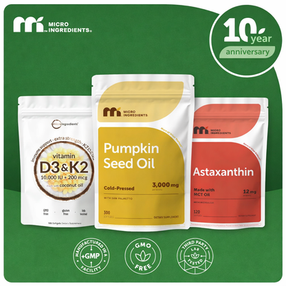 Glow Hair Bundle®: Astaxanthin | Pumpkin Seed Oil | Vitamin D3 K2