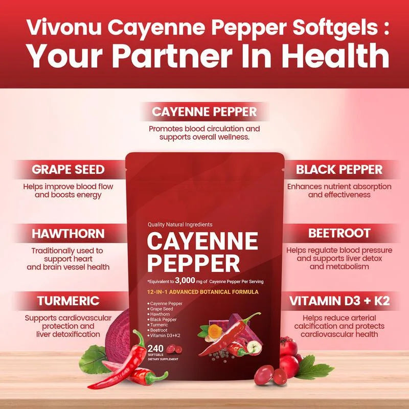 Cayenne Pepper | 12 in 1 Advanced Formula