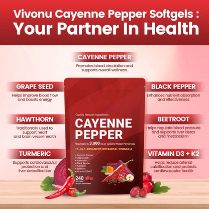 Cayenne Pepper | 12 in 1 Advanced Formula