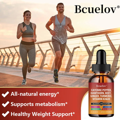 Cayenne Pepper + Hawthorn, Vitamin D3 K2, Ceylon Cinnamon, Turmeric  Drops