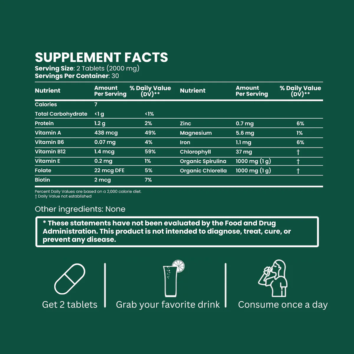 Spirulina Chlorella™ | Natural Detox & Glucose Support