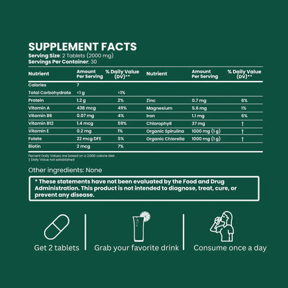 Spirulina Chlorella™ | Natural Detox & Glucose Support